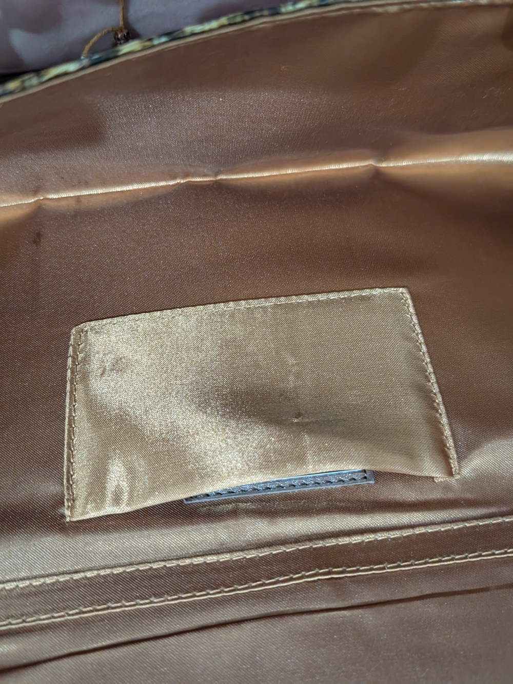 MMS Design Studio Tan & Brown Woven Chain-Clutch - Picture 5 of 9